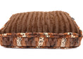 Load image into Gallery viewer, Exotic Fur Brown/Gold with Brown Mink Rectangle Bed
