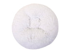 White Shag Bagel Bed