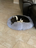 Load image into Gallery viewer, Mr. Peanut's 28" OrthoPlush® Pet Bed - Snowflake White Two Tone