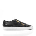 Load image into Gallery viewer, Black Leather Sneaker With Parent Leather Toe