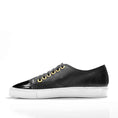Load image into Gallery viewer, Black Leather Sneaker With Parent Leather Toe