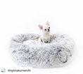 Load image into Gallery viewer, Mr. Peanut's 28" OrthoPlush® Pet Bed - Snowflake White Two Tone