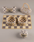 Load image into Gallery viewer, Tan Checker Chewy Vuiton Handbag