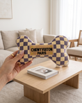 Load image into Gallery viewer, Tan Checker Chewy Vuiton Bone Toy