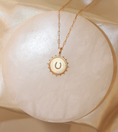 Load image into Gallery viewer, OLIVE & CHAIN Diamond Horseshoe Medallion Disc Necklace