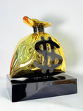 Load image into Gallery viewer, Green Money Bag Sculpture - Alec Monopoly Inspired Pop Art Sculpture - pop art alec monopoly green money bag sculpture…