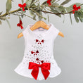 Load image into Gallery viewer, Holiday Sparkle Dog Satin Cotton Dress - Designer Dog Clothes from Southlake Paws