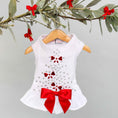 Load image into Gallery viewer, Hello Doggie Holiday Sparkle Dog Satin Cotton Dress
