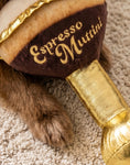 Load image into Gallery viewer, Espresso Muttini | Squeaky Plush Dog Toy with Crinkle & Mesh Lining
