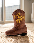Load image into Gallery viewer, Brown Cowboy Boot | Squeaky Plush Dog Toy with Crinkle & Mesh Lining