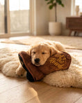 Load image into Gallery viewer, Brown Cowboy Boot | Squeaky Plush Dog Toy with Crinkle & Mesh Lining