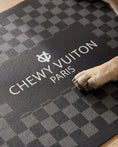 Load image into Gallery viewer, Black Checker Chewy Vuiton Placemat