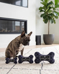 Load image into Gallery viewer, Black Checker Chewy Vuiton Bone