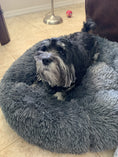Load image into Gallery viewer, Mr. Peanut's 28" OrthoPlush® Pet Bed - Snowflake White Two Tone