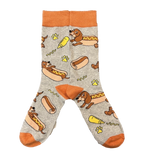 Happy HotDog Crew Length Socks