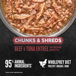 Orijen Grain Free Chunks & Shreds Beef & Tuna Wet Cat Food (3oz)