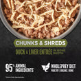 Load image into Gallery viewer, Orijen Grain Free Chunks & Shreds, Duck & Liver Wet Cat Food (3oz)