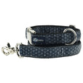 Load image into Gallery viewer, Industrial Geometric Black Velvet Essential Dog Collar