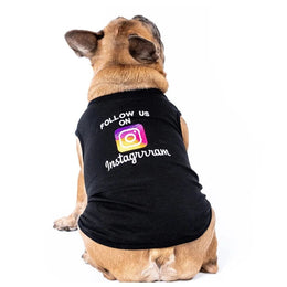 Instagram Influencer Embroidered Dog T-Shirt