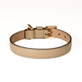 Load image into Gallery viewer, Leather Dog Collar in Mud - Plain, Made in Italy