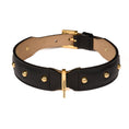 Load image into Gallery viewer, Leather Dog Collar in Black - Sphere, Made in Italy