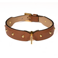 Load image into Gallery viewer, Leather Dog Collar in Brown - Sphere, Made in Italy