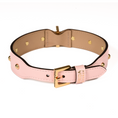 Load image into Gallery viewer, Leather Dog Collar in Pink - Sphere, Made in Italy