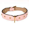 Load image into Gallery viewer, Leather Dog Collar in Pink - Sphere, Made in Italy