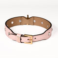 Load image into Gallery viewer, Leather Dog Collar in Pink - Swarovski, Made in Italy
