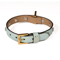 Load image into Gallery viewer, Leather Dog Collar in Cloud - Swarovski, Made in Italy