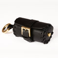 Load image into Gallery viewer, Napa Leather Dog Waste Bag Holder in Black, Made in Italy