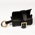Load image into Gallery viewer, Napa Leather Dog Waste Bag Holder in Black, Made in Italy