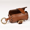 Load image into Gallery viewer, Napa Leather Dog Waste Bag Holder in Brown, Made in Italy