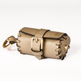 Load image into Gallery viewer, Napa Leather Dog Waste Bag Holder in Mud, Made in Italy