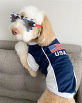 Load image into Gallery viewer, Parisian Pet 'Team USA' Dog & Cat Shirt – Embroidered USA Jersey, Perfect for Sports and Vacations – Red, White, and Blue