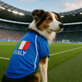 Load image into Gallery viewer, Parisian Pet 'Team Italy' Jersey for Dogs & Cats – Soccer Fan Apparel for Pets, Italy National Team Colors, Blue and White