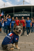 Load image into Gallery viewer, Parisian Pet 'Team France' Jersey - France National Team Pet Apparel, Dog Sports Jersey for Soccer Fans, World Cup Dog Shirt for Dogs & Cats, Blue