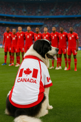 Load image into Gallery viewer, Parisian Pet 'Team Canada' Jersey for Dogs & Cats – Canada Flag-Inspired Pet Outfit, Soccer Fan Apparel for Dogs & Cats, Red and White Design