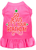 Load image into Gallery viewer, Christmas Pet Dress Screen Printed, "Go Jesus, It's Your Birthday"