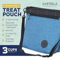 Load image into Gallery viewer, Katziela Expandable Pet Treat Pouch - Hands Free Dog Treat Pouch, Quick Access Magnet Closure - Anti Spill Dog Treat Bag - Treat Pouches for Pet Training, Adjustable Shoulder Strap & Belt Clip