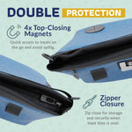 Katziela Expandable Pet Treat Pouch - Hands Free Dog Treat Pouch, Quick Access Magnet Closure - Anti Spill Dog Treat Bag - Treat Pouches for Pet Training, Adjustable Shoulder Strap & Belt Clip