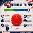 Load image into Gallery viewer, USA-K9 Stars and Stripes Ultra-Durable Rubber Chew Ball