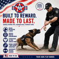 Load image into Gallery viewer, USA-K9 Magnum Black Stars and Stripes Ultra-Durable Rubber Chew Toy, Reward Toy, Tug Toy, and Retrieving Toy - Black