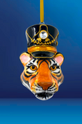 Load image into Gallery viewer, KRG Bengal Tiger Head Polish Glass Ornament