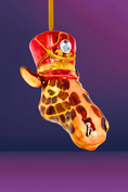 Load image into Gallery viewer, KRG Giraffe Head Polish Glass Ornament