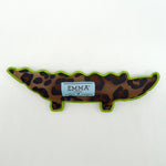 Animal print denim crocodile dog toy