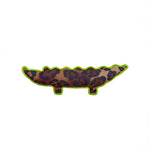 Animal print denim crocodile dog toy
