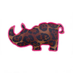 Animal print denim rhinoceros dog toy