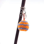 Colored faux fur dog poop bag holder