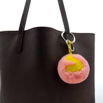 Custom faux fur dog poop bag holder